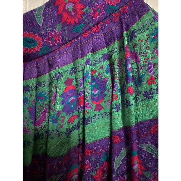 Vintage O by Oscar De la Renta Silk skirt women’s size 8 - Picture 4 of 12
